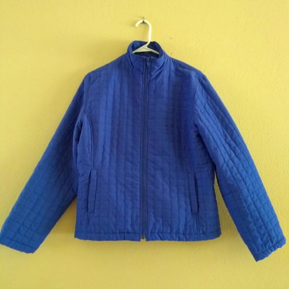 Lilly Pulitzer Blue Zip Up Quilted Jacket